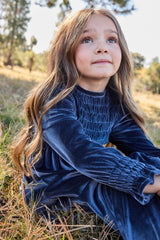 PASH MINI EMMA SMOCKED VELVET MAXI