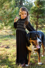 PASH MINI HARPER STITCHED SMOCKED MAXI