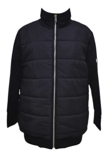 HELLO YELLOW KNIT SLEEVES PUFFED FRONT JACKET