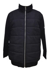 HELLO YELLOW KNIT SLEEVES PUFFED FRONT JACKET