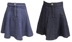 PHIL AND PHOEBE PUFFED DENIM A-LINE SKIRT