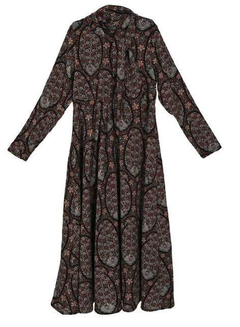 MINIMAL FLORAL TIE NECK DRESS