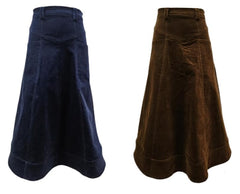 VIBE 2PC LEON CABLE KNIT HOODIE WITH LEON MAXI CORDUROY SKIRT