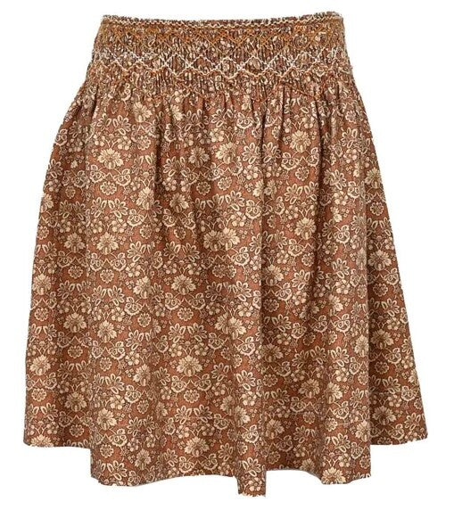 ONE CHILD 2PC HARRY EMBROIDERED BEADED KNIT CARDIGAN WITH FLORAL PRINTED SKIRT
