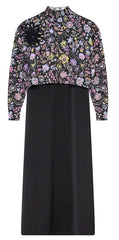 MINIMAL POP UP FLOWER PRINT SLIP DRESS