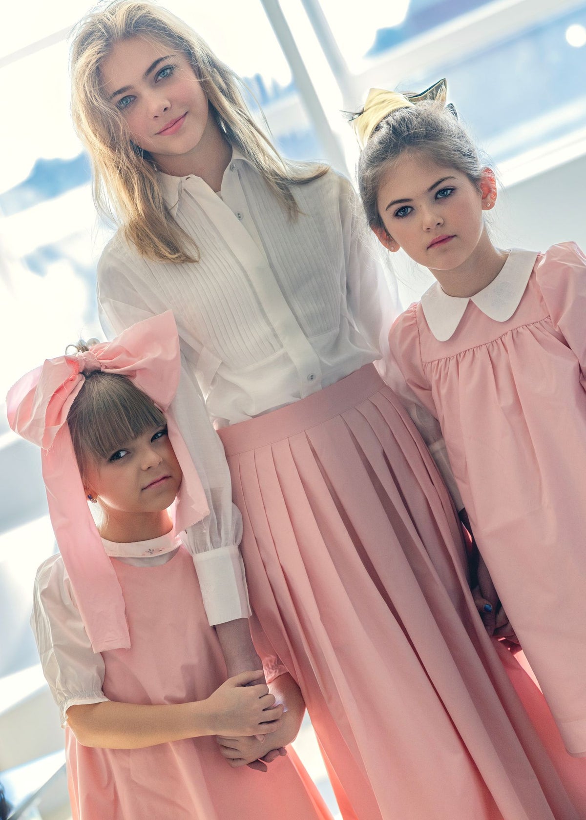 LITTLE TEMPEST 2PC TEEN VOILE PINTUCK SHIRT WITH TAFFETA MAXI SKIRT