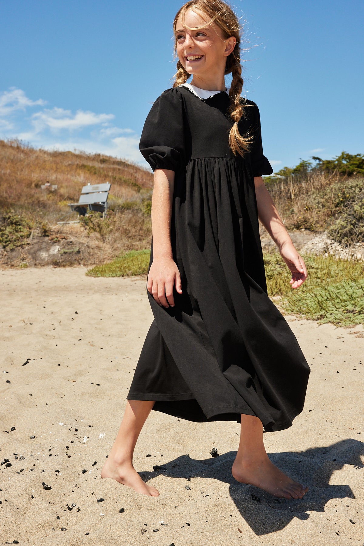 PASHMINI MADISON CONTRAST COLLAR MAXI