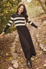 PASHMINI KATIE TEEN STRIPED OVERLAY MAXI