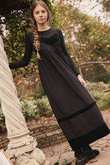 PASHMINI CARMEN VELVET CHEVRON JUMPER MAXI