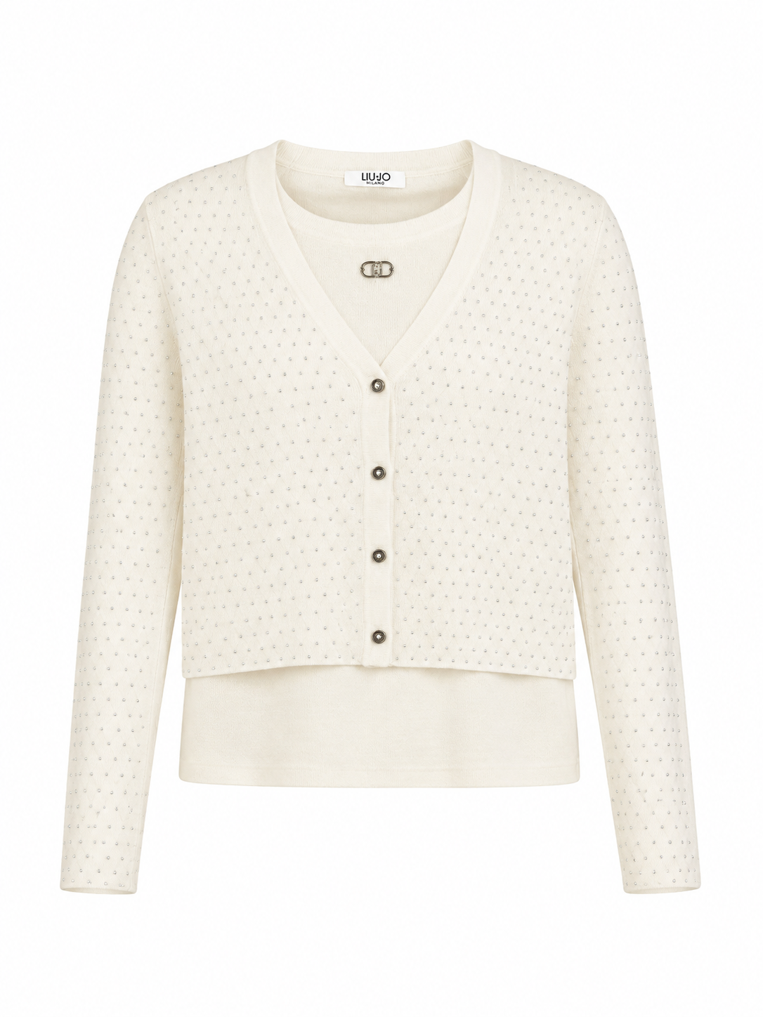 LIU-JO SWEATER OVER BLOUSE