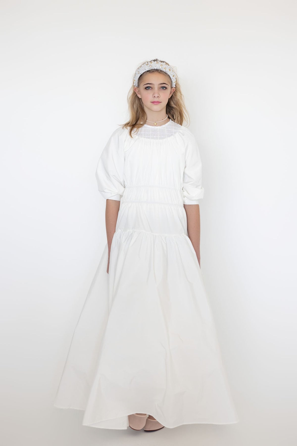 LITTLE TEMPEST TEEN PAVO TAFFETA GOWN