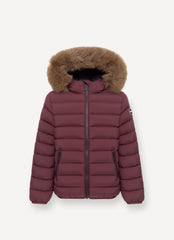COLMAR HOOD PADDED WITH NATURAL DOWN QUILTED COAT