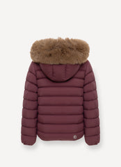 COLMAR HOOD PADDED WITH NATURAL DOWN QUILTED COAT