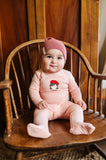 ElYS&CO. 2PC ORGANIC FRENCH TERRY FOOTIE+BEANIE SET