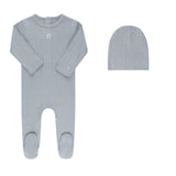 ElYS&CO. 2PC CHERRY POINTELLE FOOTIE+BEANIE SET