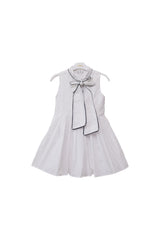ALITSA FRONT TIE PIPED PLEATS  DRESS