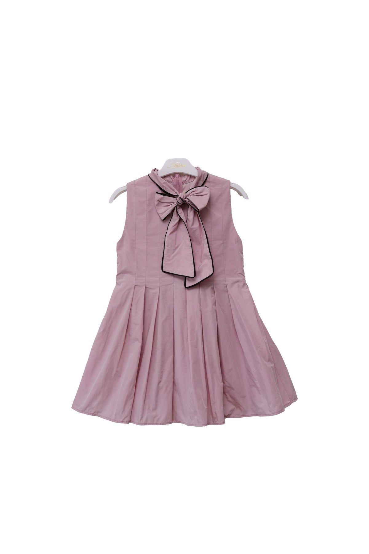 ALITSA FRONT TIE PIPED PLEATS  DRESS