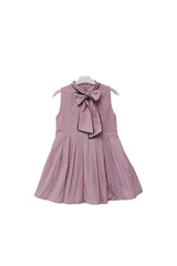 ALITSA FRONT TIE PIPED PLEATS  DRESS