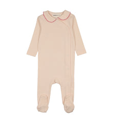 MEMA KNITS TRIMMED COLLAR FOOTIE