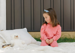 BONJOY 2PC EMBOSSED TEDDY SWEATSHIRT SET