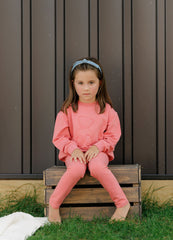 BONJOY 2PC EMBOSSED TEDDY SWEATSHIRT SET
