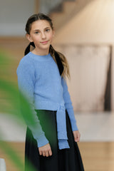 DAINTTI BY VELVETTE LABEL WAISTED TIE SWEATER