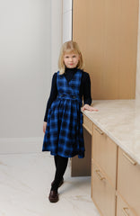 VELVETTE LABEL PLAID PINAFORE