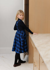 VELVETTE LABEL PLAID PINAFORE