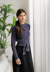 DAINTTI BY VELVETTE LABEL WAISTED TIE SWEATER
