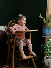 ELYS & CO. 2PC VELOUR PLAID BEAR SWEATSHIRT AND LEGGINGS SET