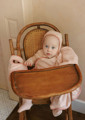 ELYS & CO. 2PC WHIP STITCH FOOTIE AND BONNET SET