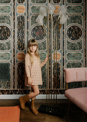ELYS & CO. FLORAL PLAID DRESS