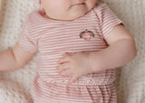 ELYS & CO. METALLIC STRIPE ROMPER