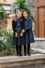 VELVETTE LABEL 2PC LONG SLEEVE PINSTRIPE BOW PRINT SET