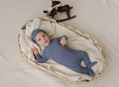 ELYS & CO. 2PC CLOVER PRINT FOOTIE+BEANIE SET