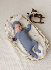 ELYS & CO. 2PC CLOVER PRINT FOOTIE+BEANIE SET