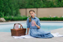DAINTTI BY VELVETTE LABEL DENIM BELTED MAXI DRESS