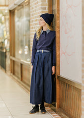DAINTTI BY VELVETTE LABEL STRIPE ELASTIC BELT SKIRT
