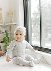 ElYS&CO. 2PC NAUTICAL PRINT FOOTIE + BEANIE SET