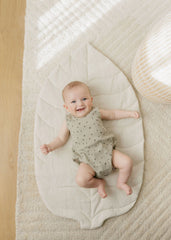 ELYS & CO. RIBBED PALM PRINT ROMPER