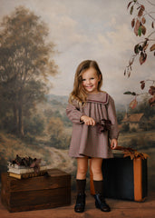 MINI P VELVET RICK RACK DRESS