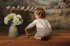 MINI P SMOCKED DETAIL ROMPER