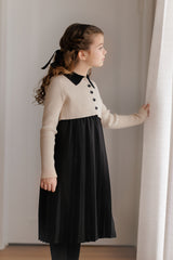 VELVETTE LABEL 2PC PLEATED JUMPER AND COLLAR SWEATER SET