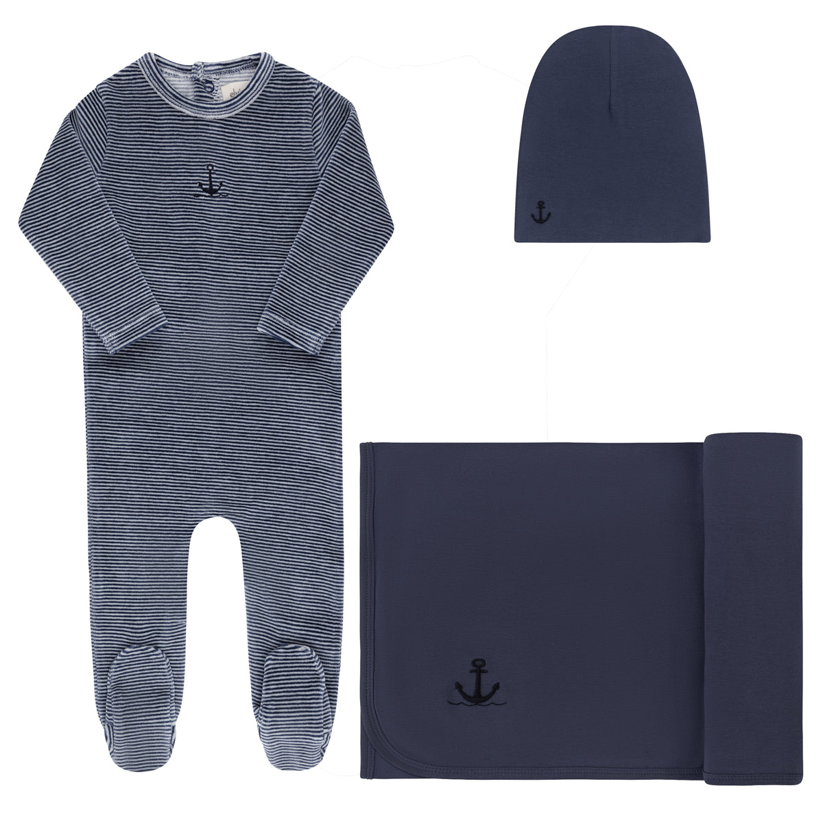 ELYS & CO. VELOUR STRIPE TAKE ME HOME SET