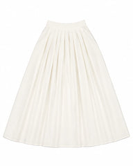 LITTLE TEMPEST 2PC TAFFETA TIE CROPPED SHIRT WITH PLEATED TAFFETA SKIRT
