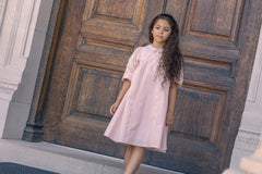 LITTLE TEMPEST SIDE GATHER WITH COLLAR TAFFETA DRESS