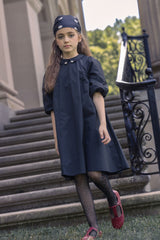 LITTLE TEMPEST SIDE GATHER WITH COLLAR TAFFETA DRESS