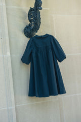 LITTLE TEMPEST SIDE GATHER WITH COLLAR TAFFETA DRESS