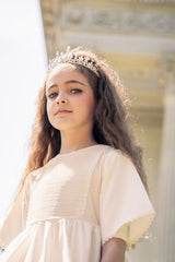 LITTLE TEMPEST ALICE PINTUCK BIB GOWN