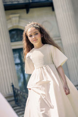 LITTLE TEMPEST ALICE PINTUCK BIB GOWN
